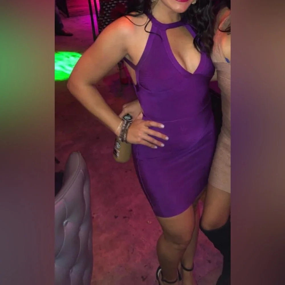 Purple Boutique cocktail mini dress - Picture 1 of 7